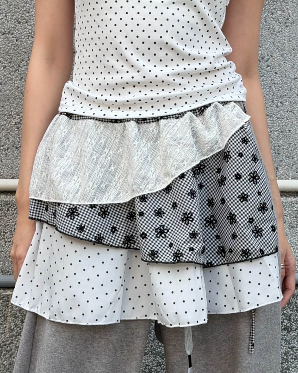 VILZSTUDIOS Stylish patchwork wrap skirt belt for fashion enthusiasts