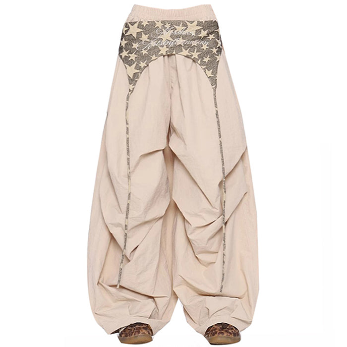 VILZSTUDIOS Layered star-patterned baggy pants from VILZSTUDIOS