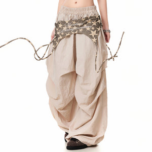 VILZSTUDIOS Layered star-patterned baggy pants from VILZSTUDIOS