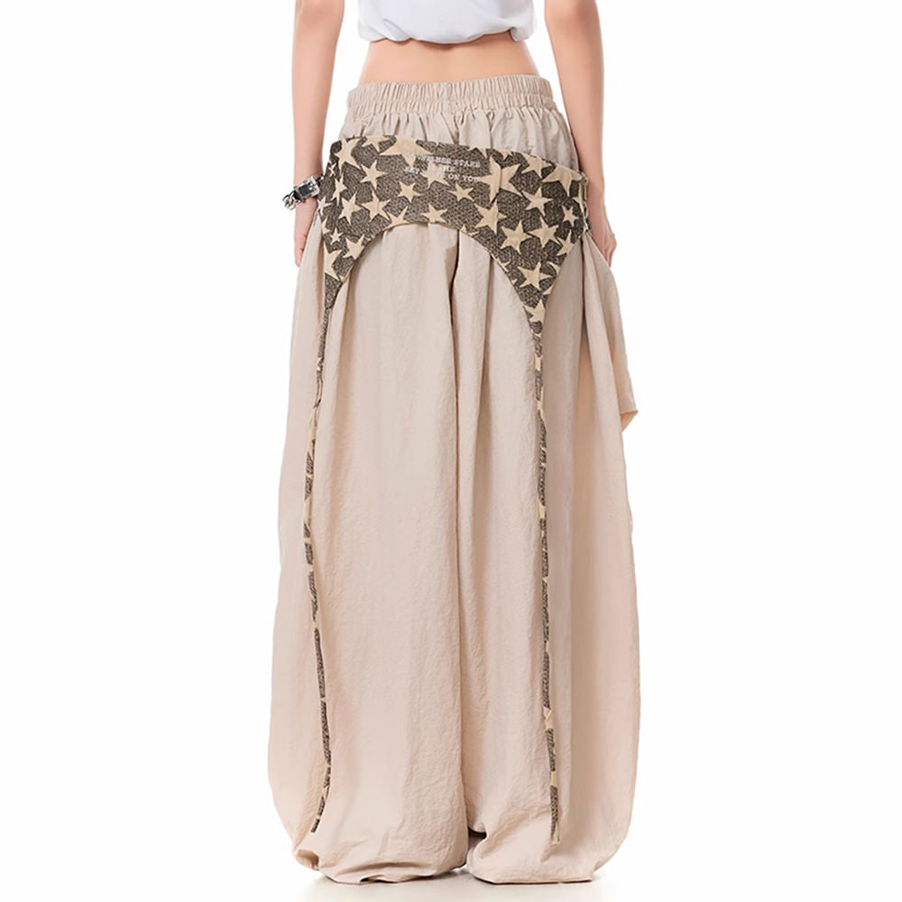 VILZSTUDIOS Layered star-patterned baggy pants from VILZSTUDIOS