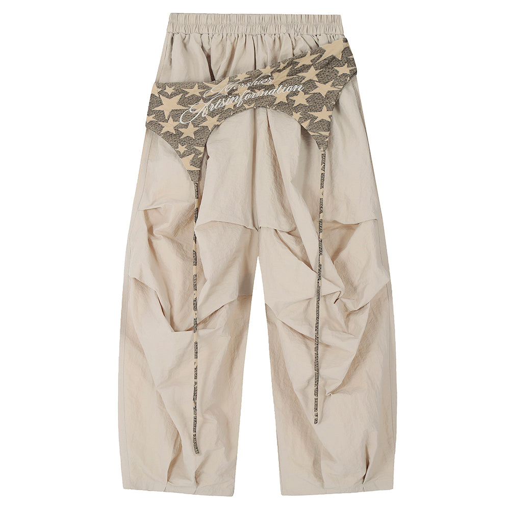 VILZSTUDIOS Layered star-patterned baggy pants from VILZSTUDIOS