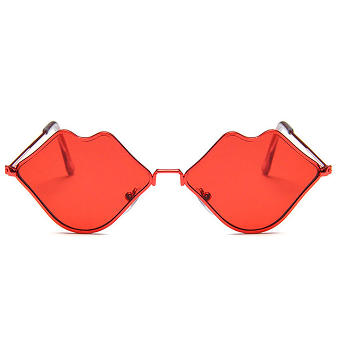 VILZSTUDIOS Fashionable lip shaped sunglasses with tinted lenses