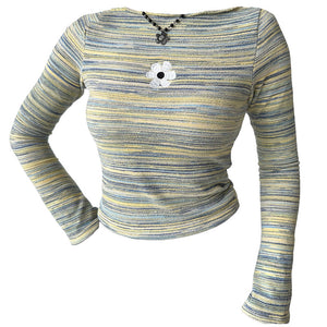 VILZSTUDIOS Long sleeve striped top for casual wear
