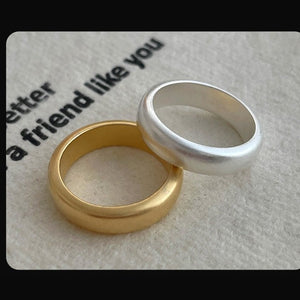VILZSTUDIOS matte silver-tone band ring