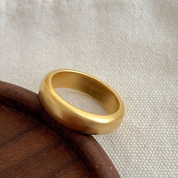 VILZSTUDIOS matte silver-tone band ring