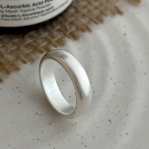VILZSTUDIOS matte silver-tone band ring