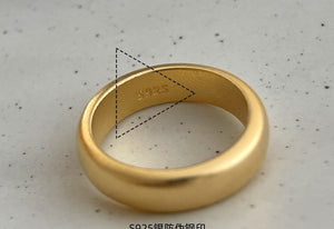 VILZSTUDIOS matte silver-tone band ring