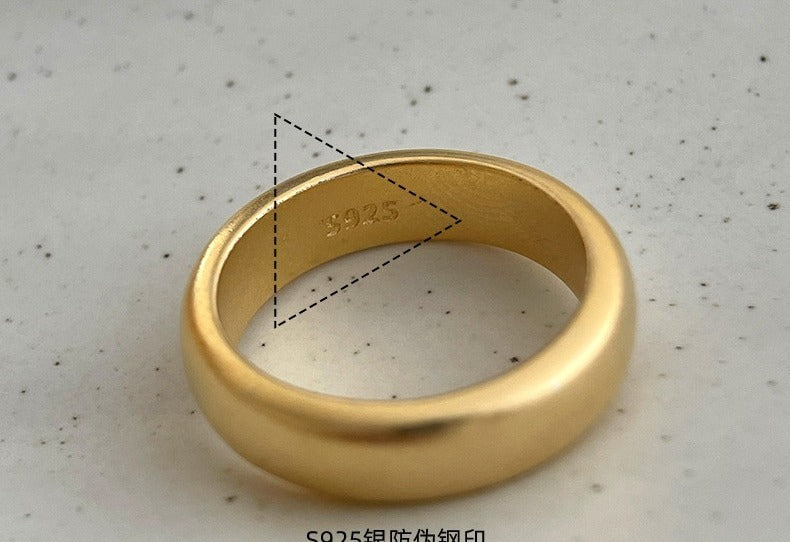 VILZSTUDIOS matte silver-tone band ring