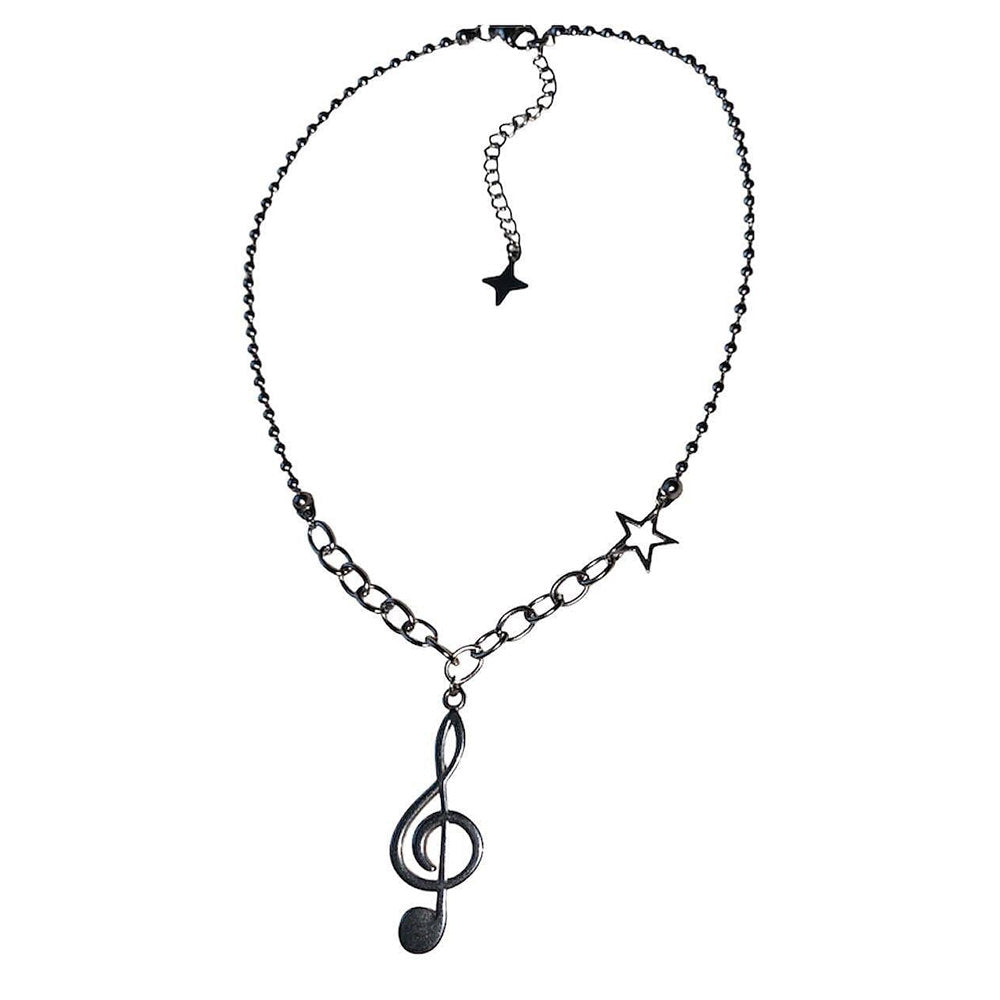 VILZSTUDIOS Stylish treble clef necklace with star charms