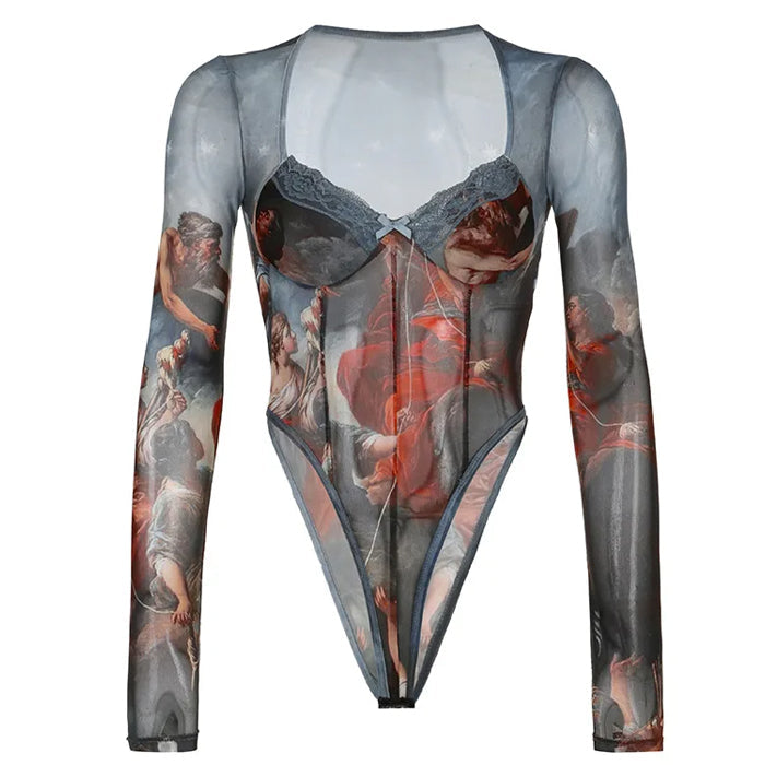 VILZSTUDIOS Renaissance inspired mesh bodysuit for fashion enthusiasts