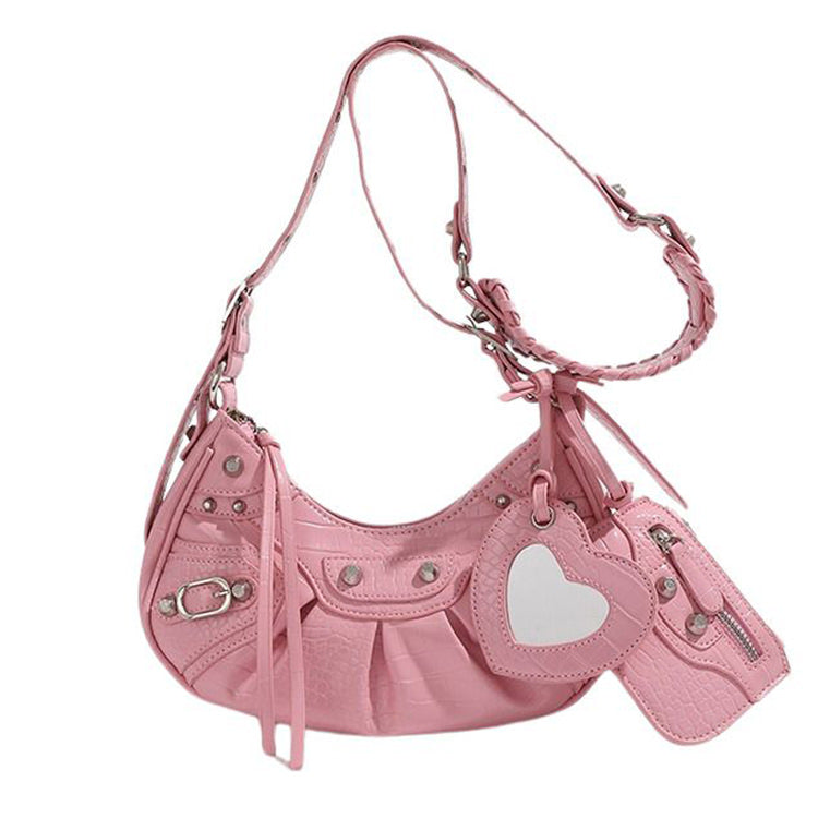 VILZSTUDIOS Stylish mini shoulder bag with heart-shaped design