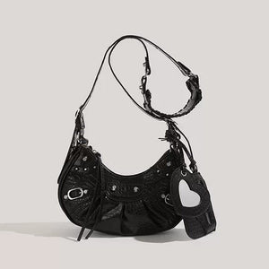 VILZSTUDIOS Stylish mini shoulder bag with heart-shaped design