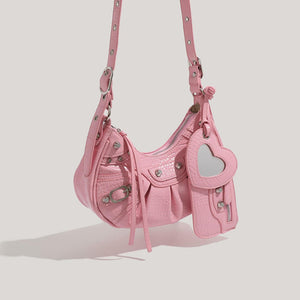 VILZSTUDIOS Stylish mini shoulder bag with heart-shaped design