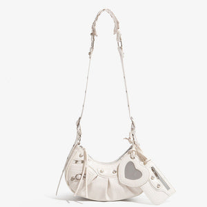 VILZSTUDIOS Stylish mini shoulder bag with heart-shaped design
