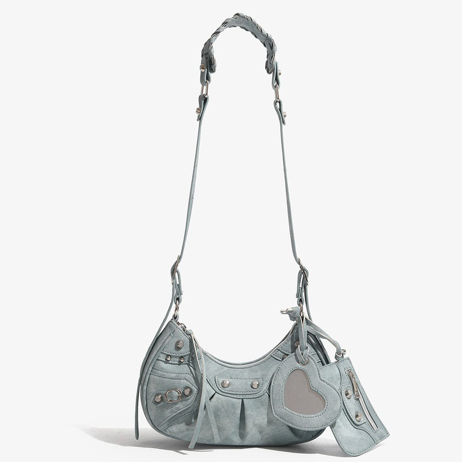 VILZSTUDIOS Stylish mini shoulder bag with heart-shaped design