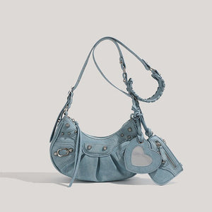 VILZSTUDIOS Stylish mini shoulder bag with heart-shaped design