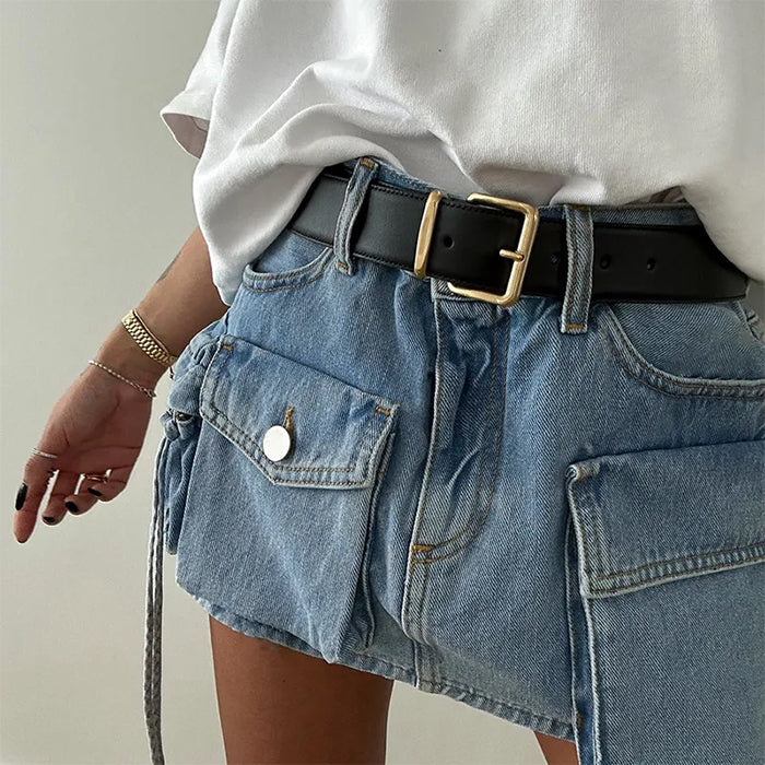 VILZSTUDIOS Cargo mini skirt in denim for fashionable looks
