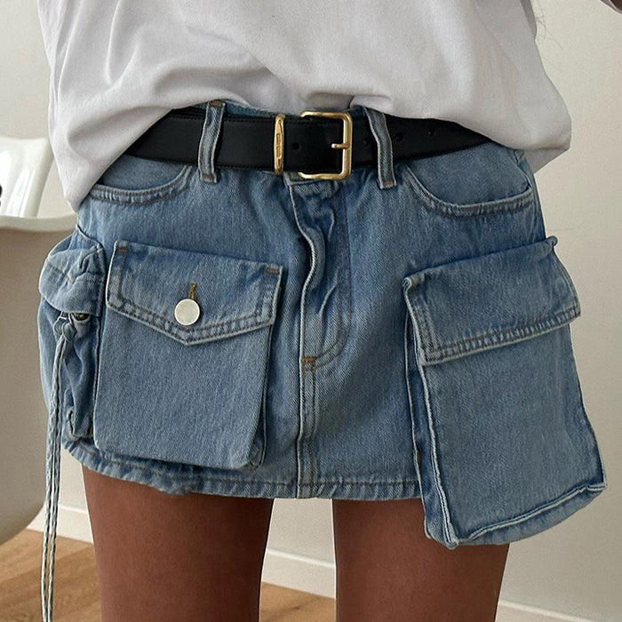 VILZSTUDIOS Cargo mini skirt in denim for fashionable looks