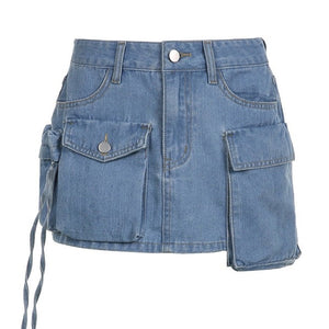 VILZSTUDIOS Cargo mini skirt in denim for fashionable looks