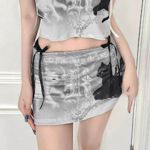 VILZSTUDIOS Mini skirt with graphic design