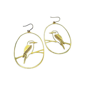 VILZSTUDIOS Stylish minimalist bird outline earrings