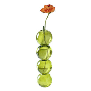 VILZSTUDIOS Decorative glass bubble vase for minimalist home decor