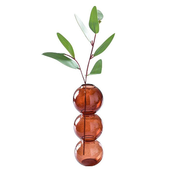 VILZSTUDIOS Decorative glass bubble vase for minimalist home decor