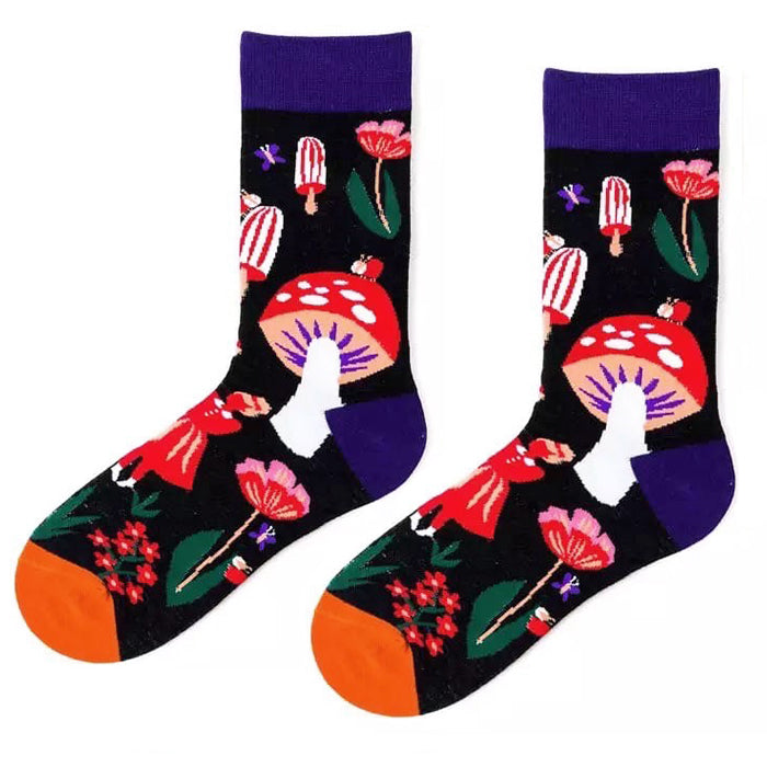 VILZSTUDIOS Stylish mushroom socks for casual wear