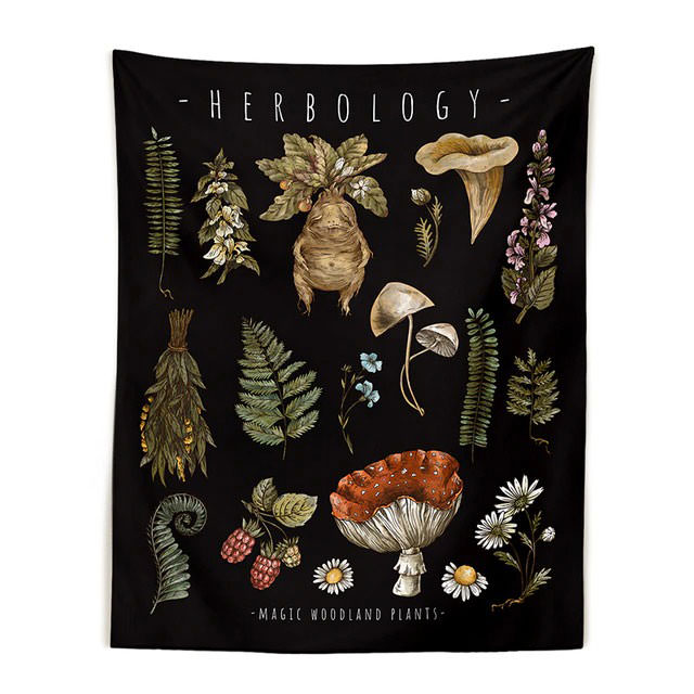 VILZSTUDIOS Decorative herbology wall tapestry for home decor