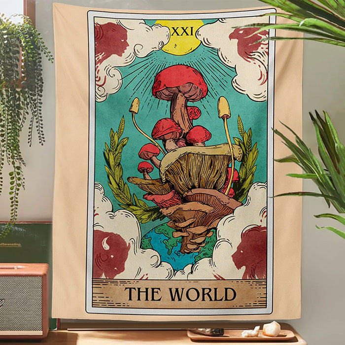 VILZSTUDIOS Mushroom World Tarot Tapestry for stylish decor