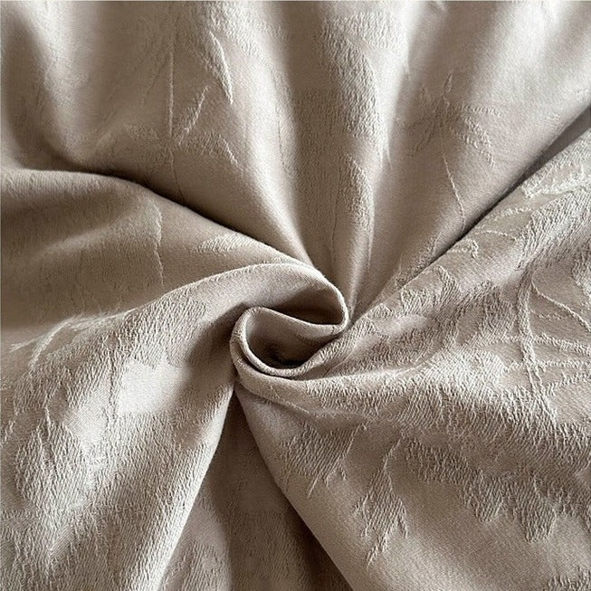 VILZSTUDIOS neutral textured jacquard duvet cover set with raised woven patterns