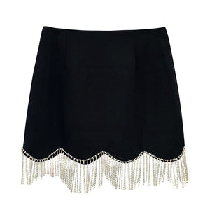 VILZSTUDIOS Rhinestone fringe skirt from VILZSTUDIOS
