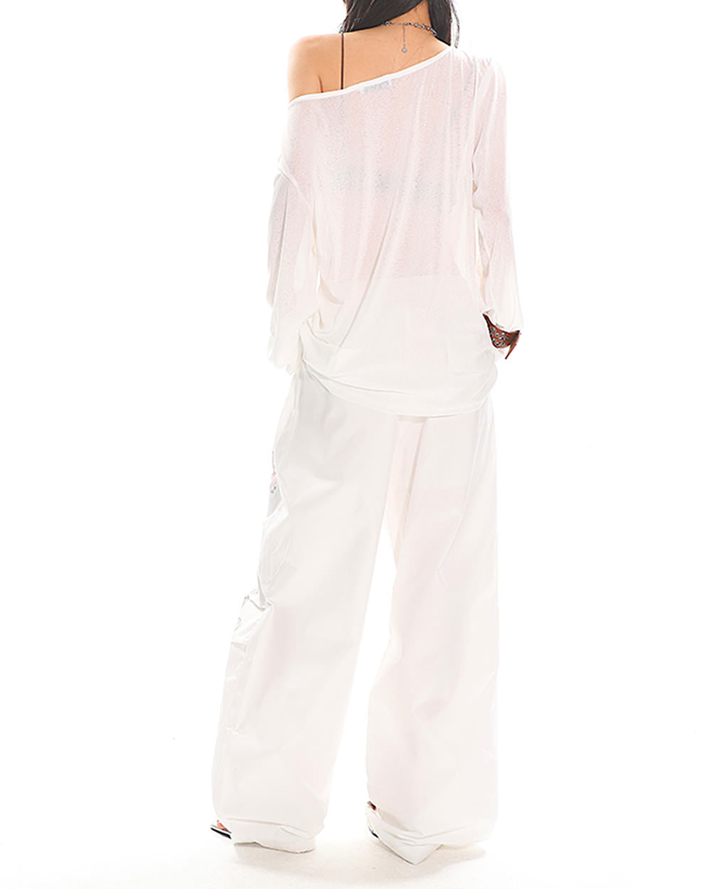VILZSTUDIOS Stylish off-shoulder top with ocean graphics