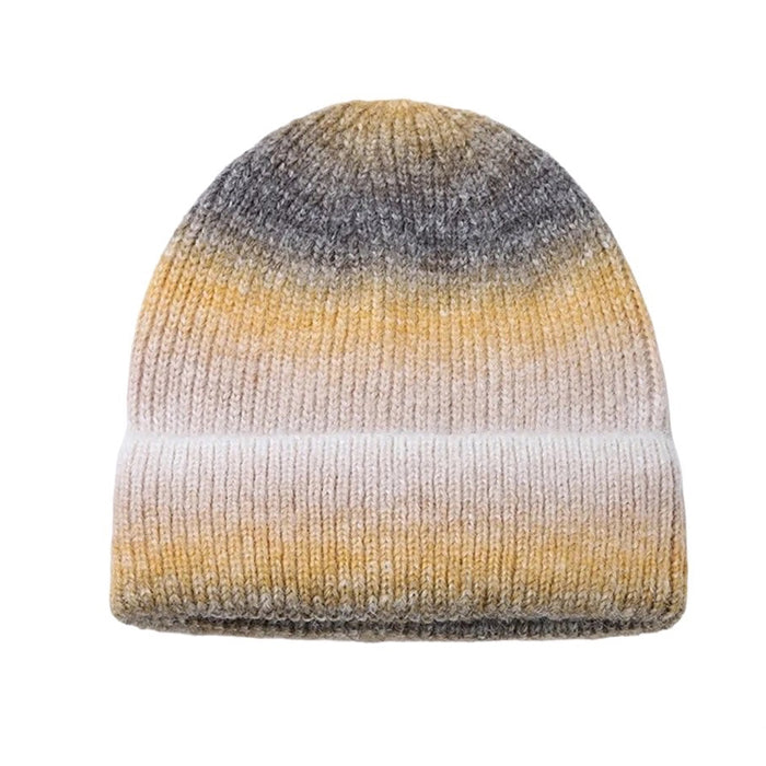 VILZSTUDIOS Ombre knit beanie hat for stylish streetwear