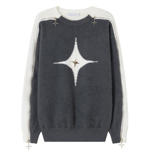 VILZSTUDIOS Stylish open-shoulder knit sweater for modern fashion