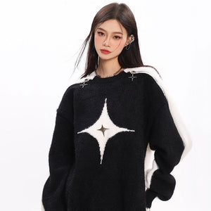 VILZSTUDIOS Stylish open-shoulder knit sweater for modern fashion