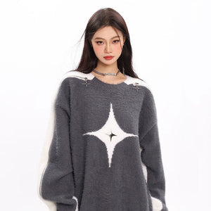 VILZSTUDIOS Stylish open-shoulder knit sweater for modern fashion