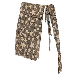 VILZSTUDIOS Stylish overlay wrap belt with star print