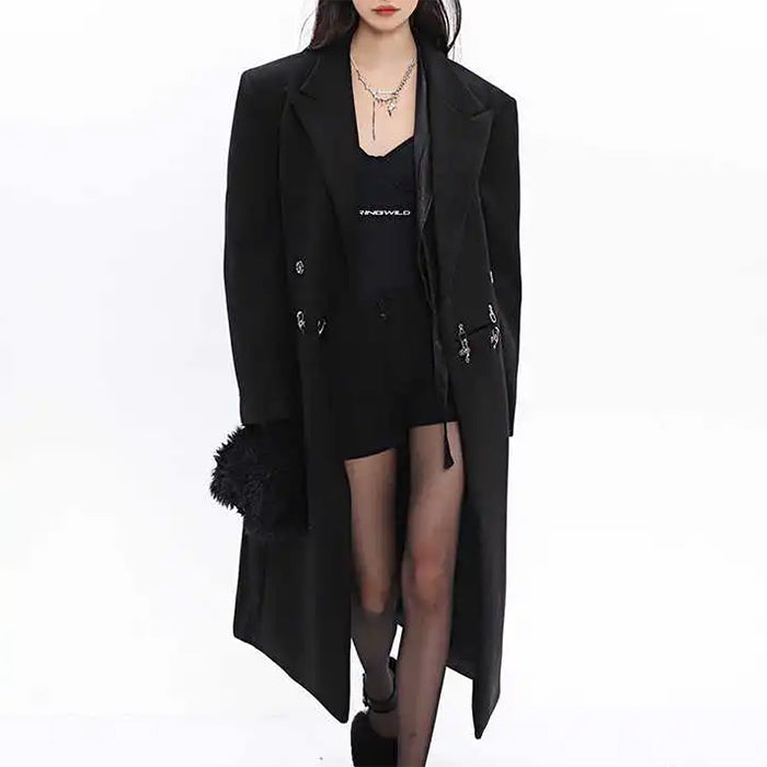 VILZSTUDIOS Stylish oversized long coat with unique design elements