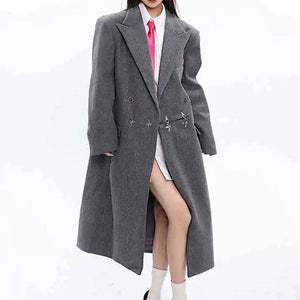 VILZSTUDIOS Stylish oversized long coat with unique design elements