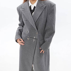 VILZSTUDIOS Stylish oversized long coat with unique design elements