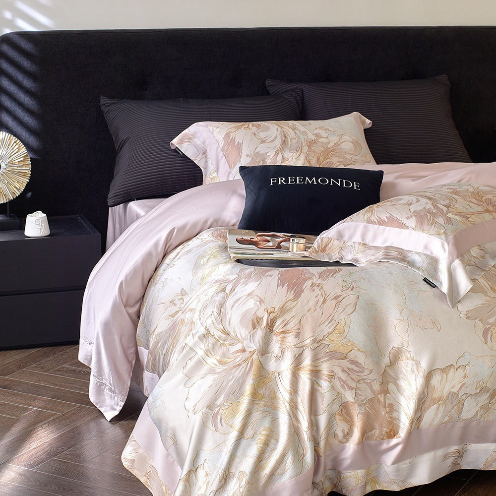 Painterly Blush Floral Bedding Set