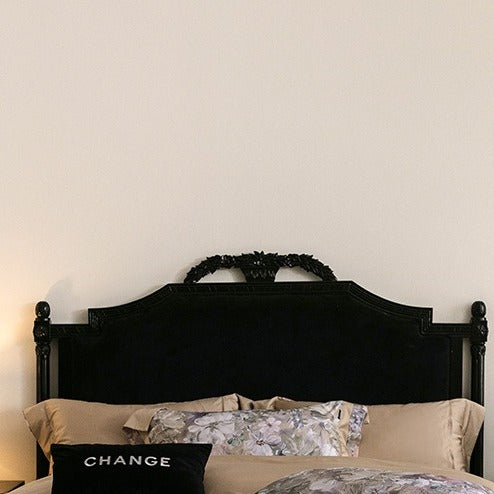 VILZSTUDIOS muted earthy-tone floral and marble print duvet cover set with wide flange borders