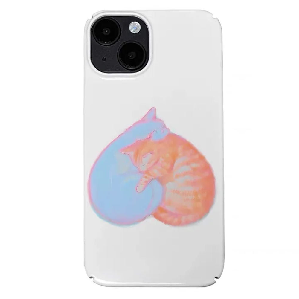 VILZSTUDIOS Cute pastel cat yin yang phone case
