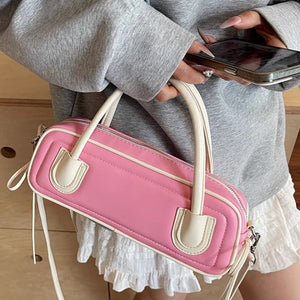 VILZSTUDIOS Trendy dachshund shape handbag in pastel colors