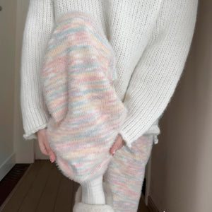 VILZSTUDIOS Pastel knit wide leg pants for casual wear