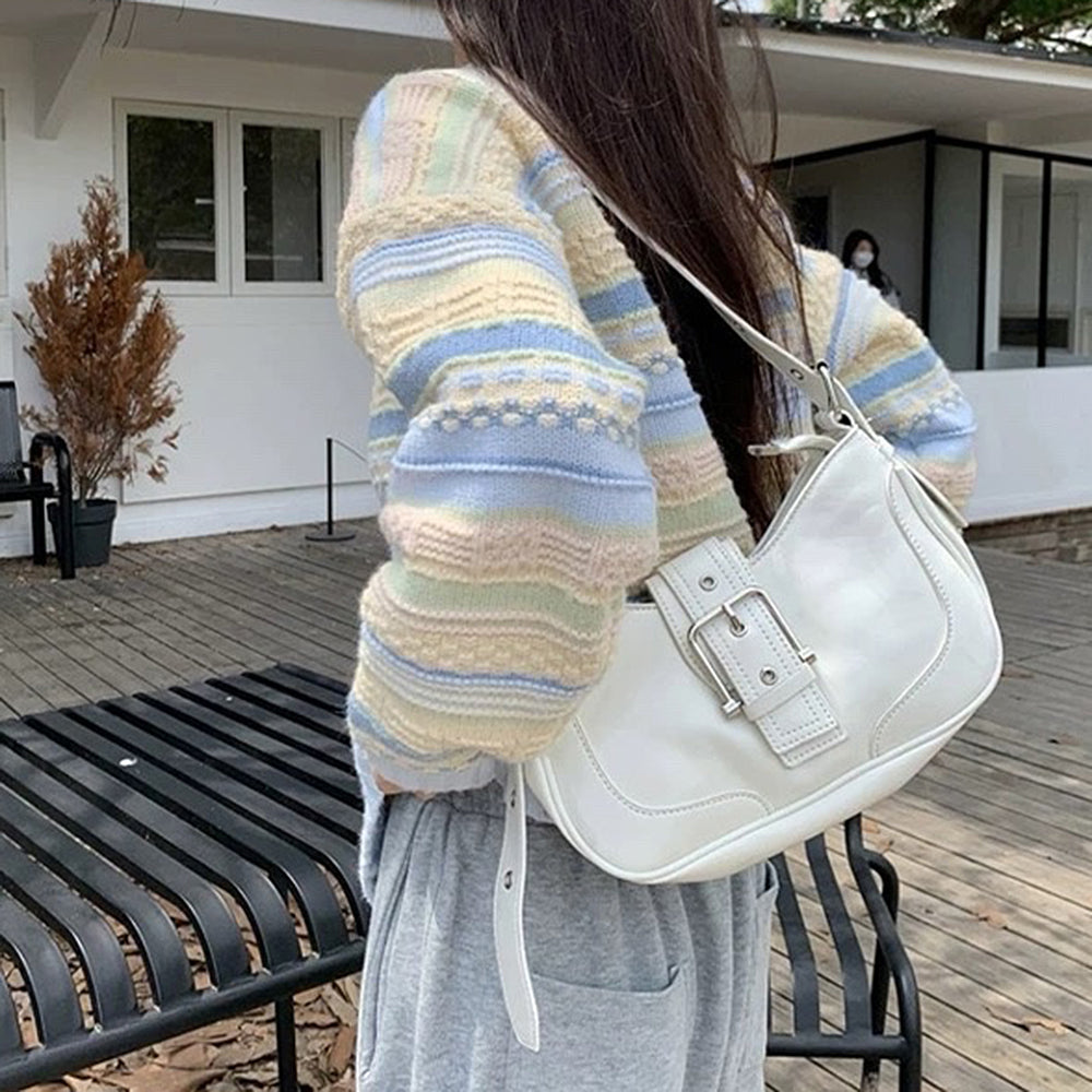 VILZSTUDIOS Pastel striped cardigan for casual wear
