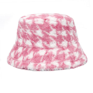 VILZSTUDIOS Houndstooth patterned bucket hat for fashion-forward style