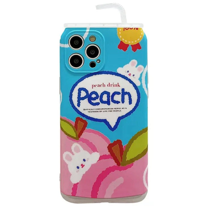 VILZSTUDIOS Stylish iPhone cover featuring a peach drink design