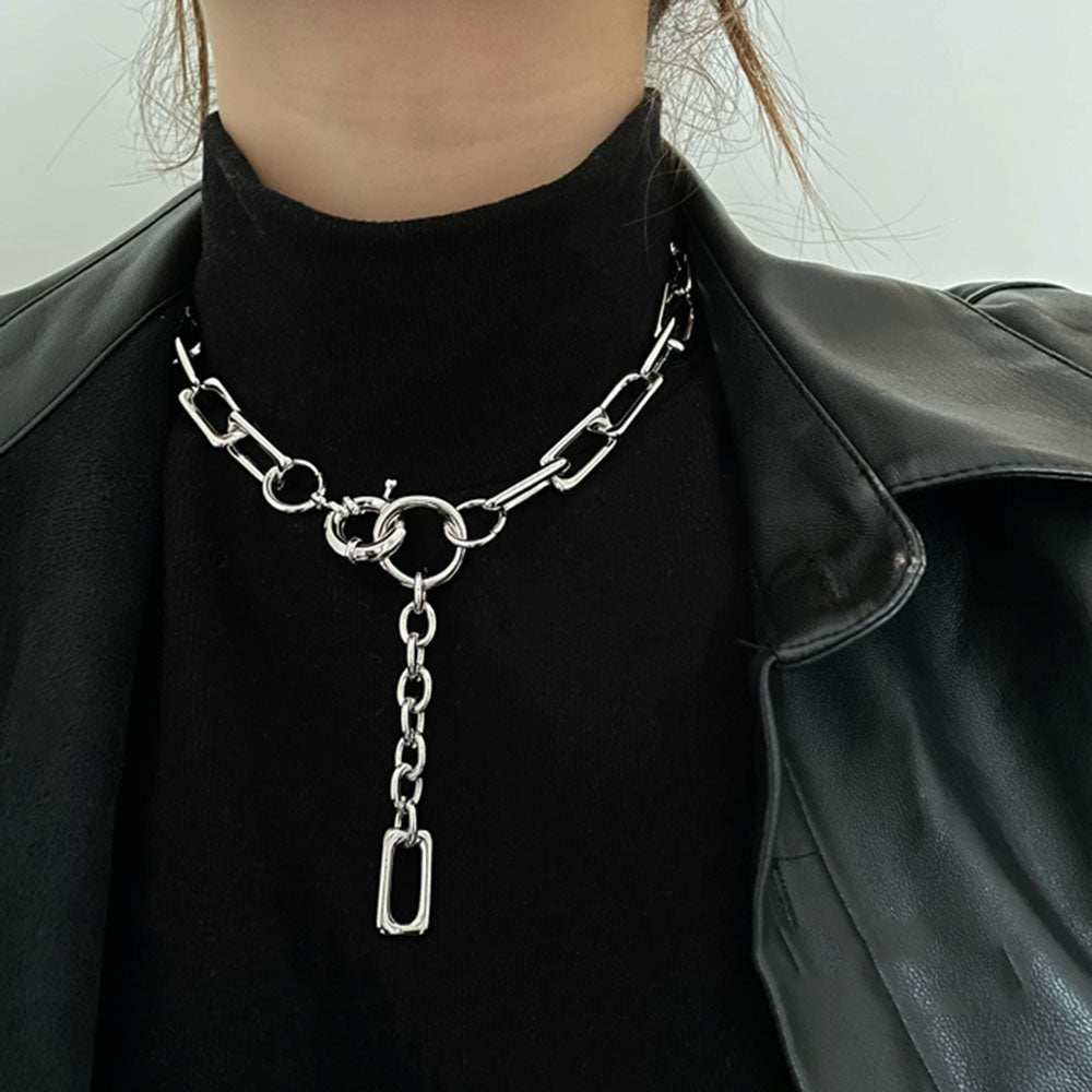 VILZSTUDIOS Grunge chain necklace for layering or solo wear